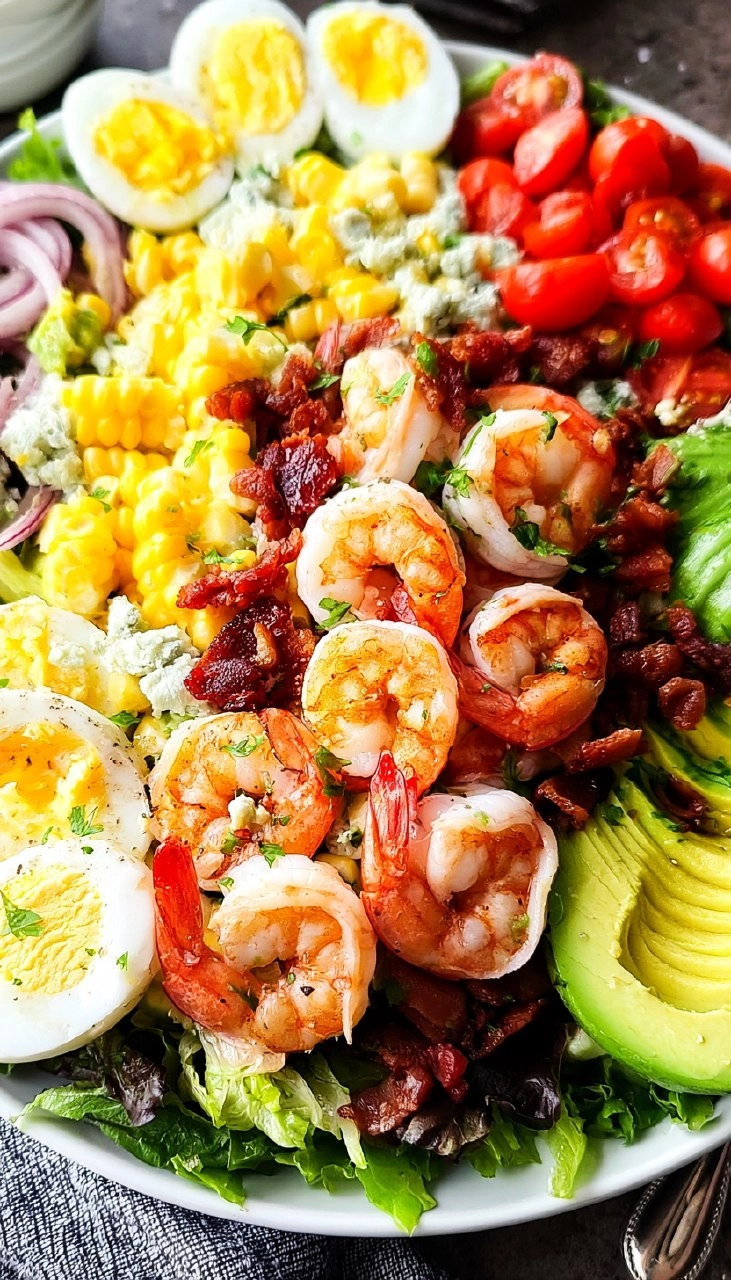 Shrimp Cobb Salad (Healthy, Easy Summer Dinner)
