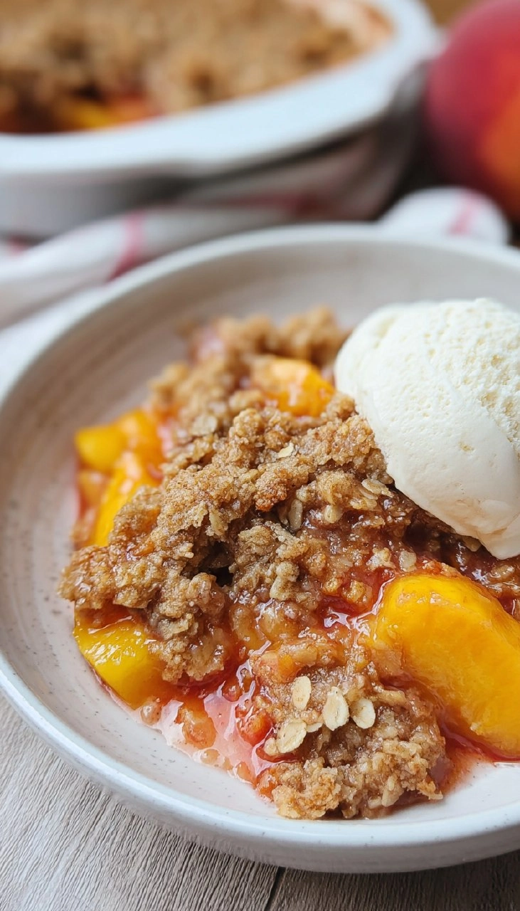 Simple Peach Crisp with Oat Topping 95 Simple Peach Crisp with Oat Topping
