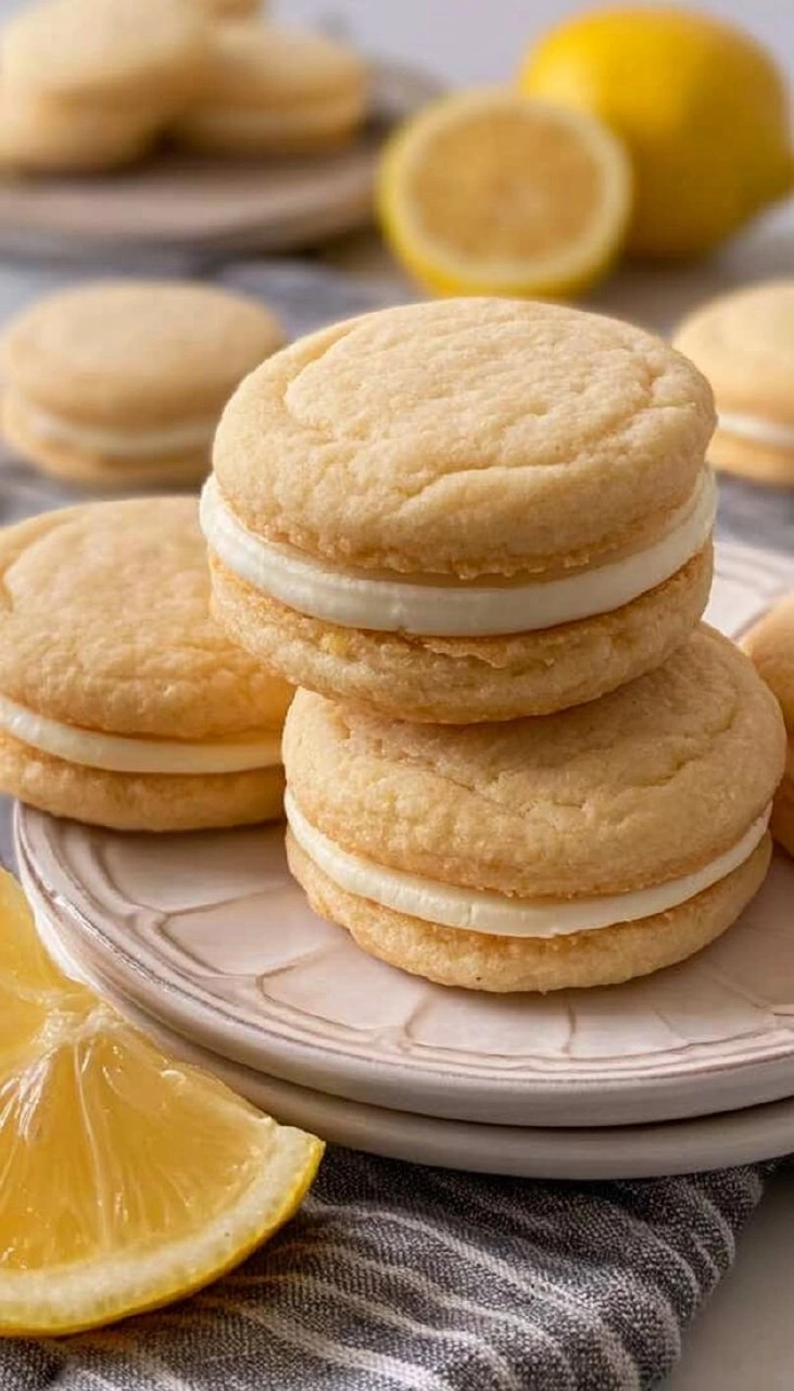 Soft and Chewy Lemon Sandwich Cookies with Cream Cheese Frosting 170 Soft and Chewy Lemon Sandwich Cookies with Cream Cheese Frosting
