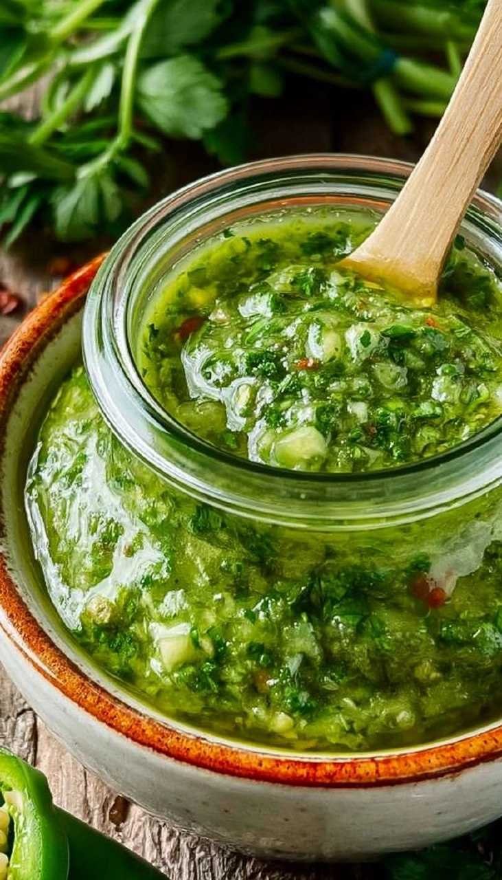 Spicy Chimichurri Sauce with Jalapeño