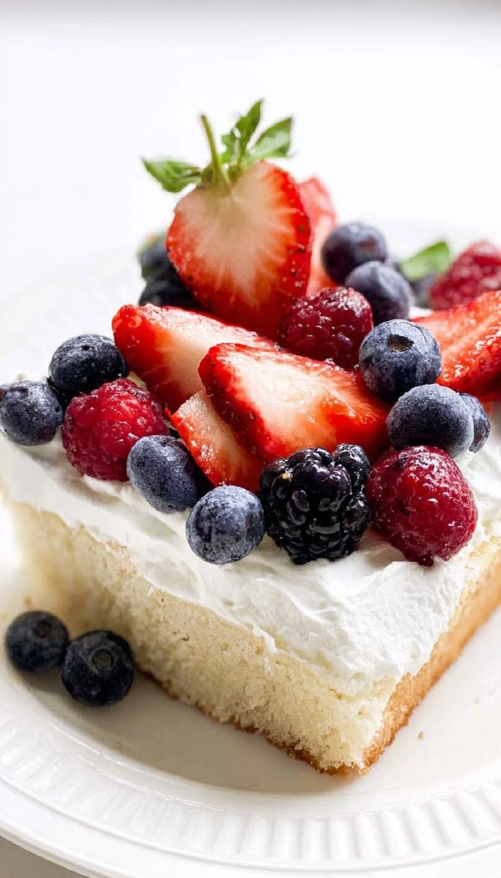 Berries & Cream Sheet Cake 130 Berries & Cream Sheet Cake
