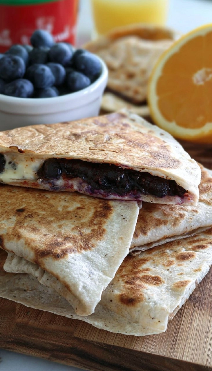 Blueberry Breakfast Quesadilla 55 Blueberry Breakfast Quesadilla