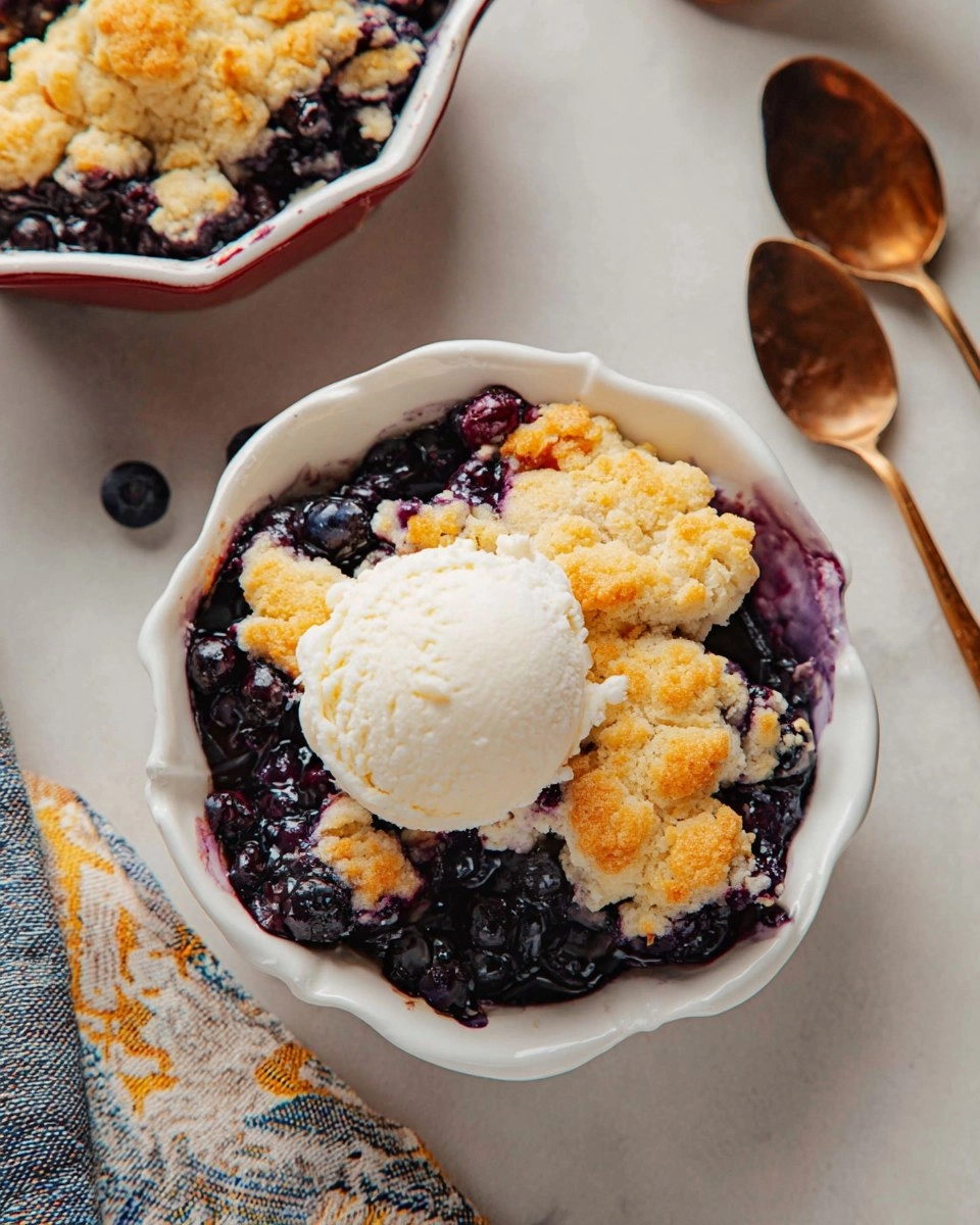 Blueberry Cobbler with Almond Topping