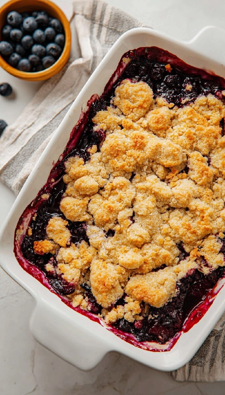 Blueberry Cobbler with Almond Topping