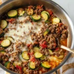 Cheesy Ground Beef Zucchini Skillet 81 Cheesy-Ground-Beef-Zucchini-Skillet-Recipe