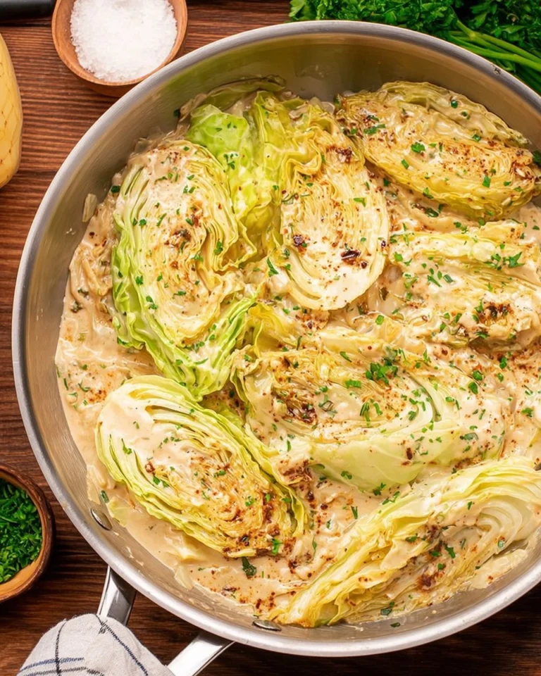 Creamy-Garlic-Parmesan-Cabbage-Low-Carb-Skillet-Recipe-Recipe