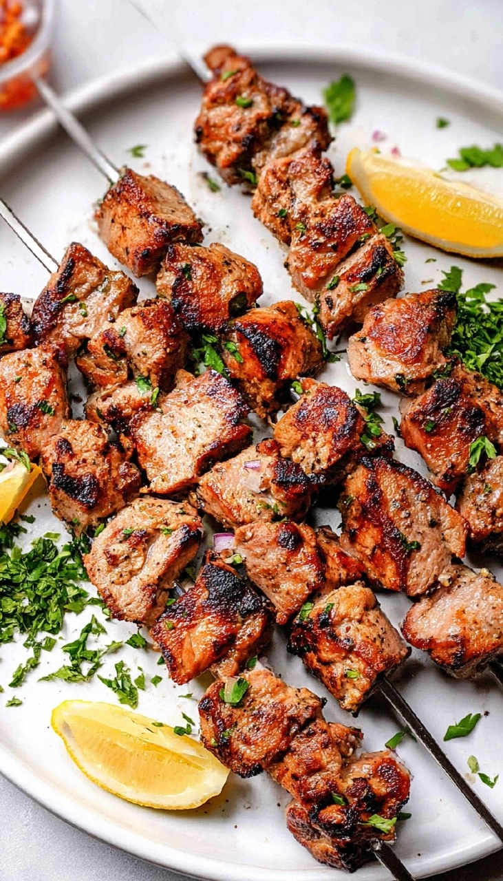Greek Pork Souvlaki Skewers