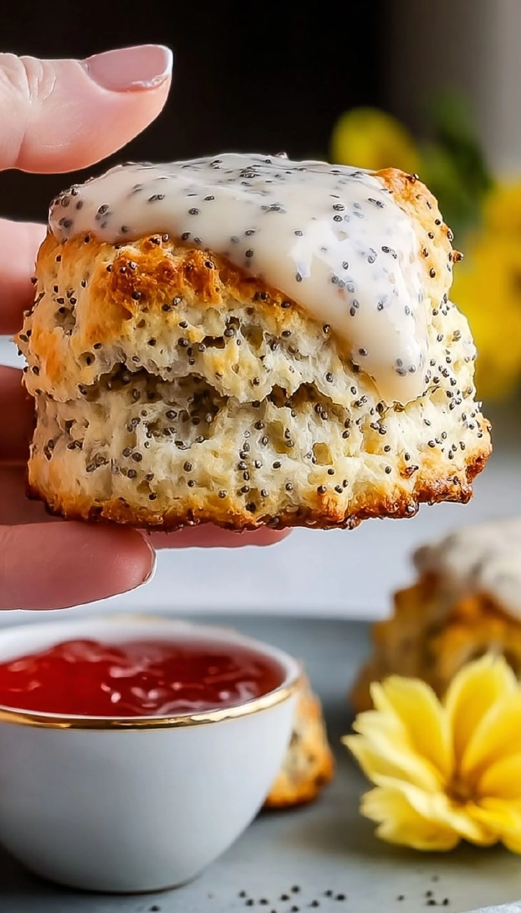 Lemon Poppy Seed Scones 130 Lemon Poppy Seed Scones
