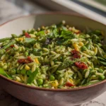 Spring Orzo Pasta Salad with Creamy Basil Vinaigrette 136 Spring-Orzo-Pasta-Salad-with-Creamy-Basil-Vinaigrette-Recipe