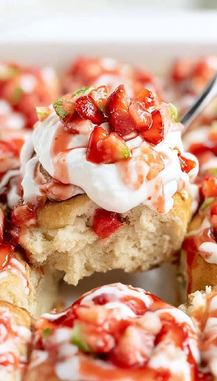 Strawberry Shortcake Cinnamon Rolls