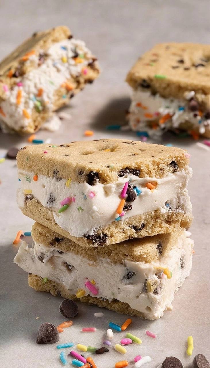 Vegan Cookie Dough Ice Cream Sandwiches