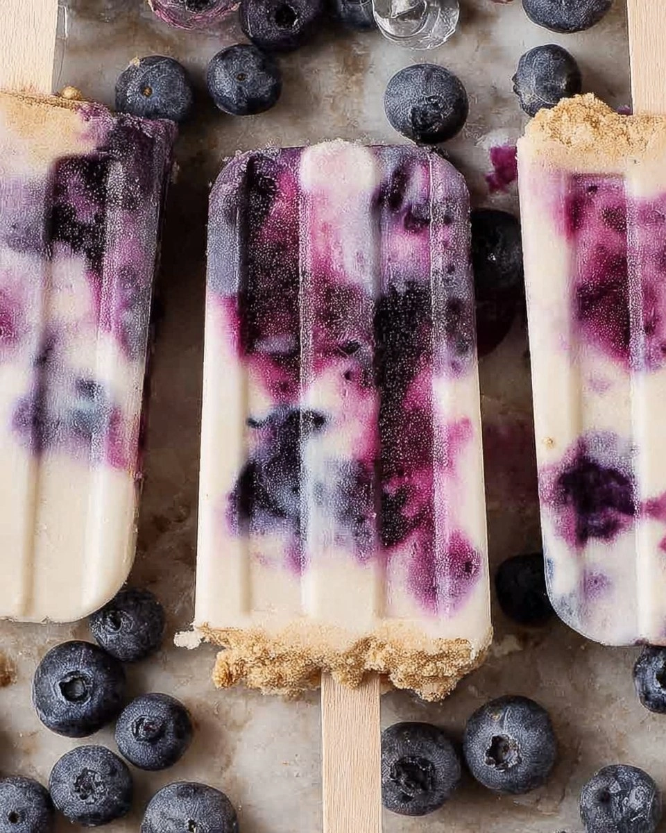 Blueberry Cheesecake Protein Popsicles 79 Blueberry Cheesecake Protein Popsicles