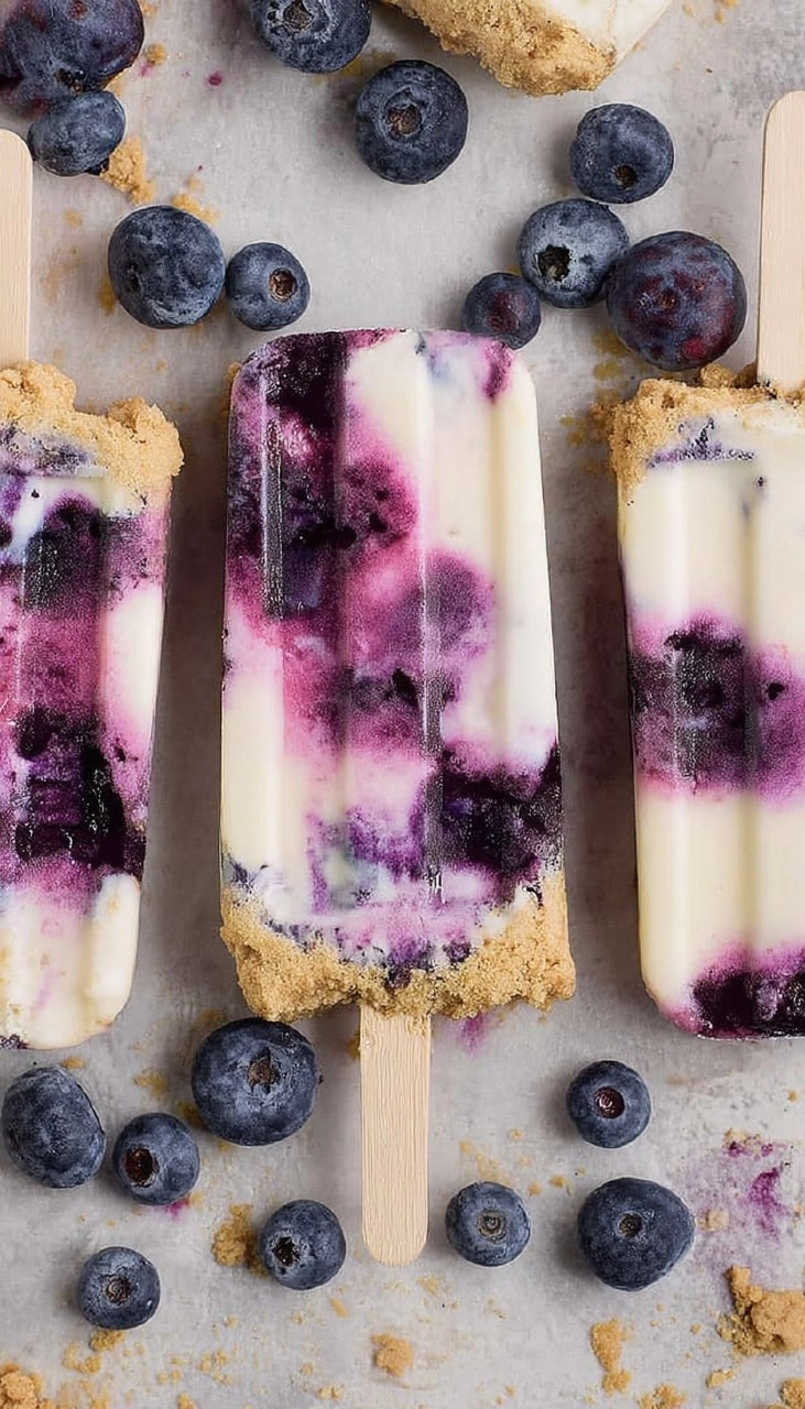 Blueberry Cheesecake Protein Popsicles 80 Blueberry Cheesecake Protein Popsicles