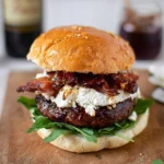 Fig-and-Bacon-Goat-Cheese-Burgers-Recipe