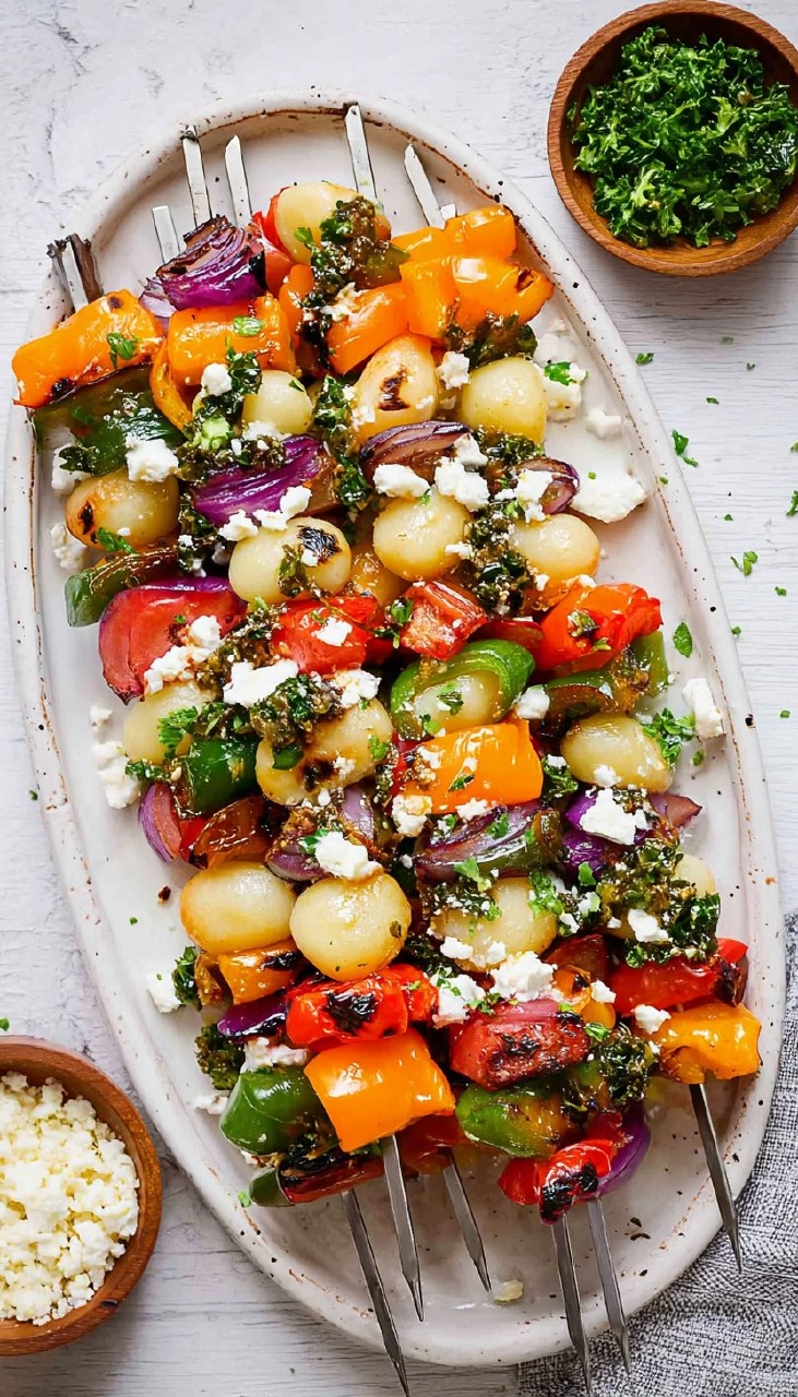Rainbow Grilled Gnocchi Skewers 110 Rainbow Grilled Gnocchi Skewers