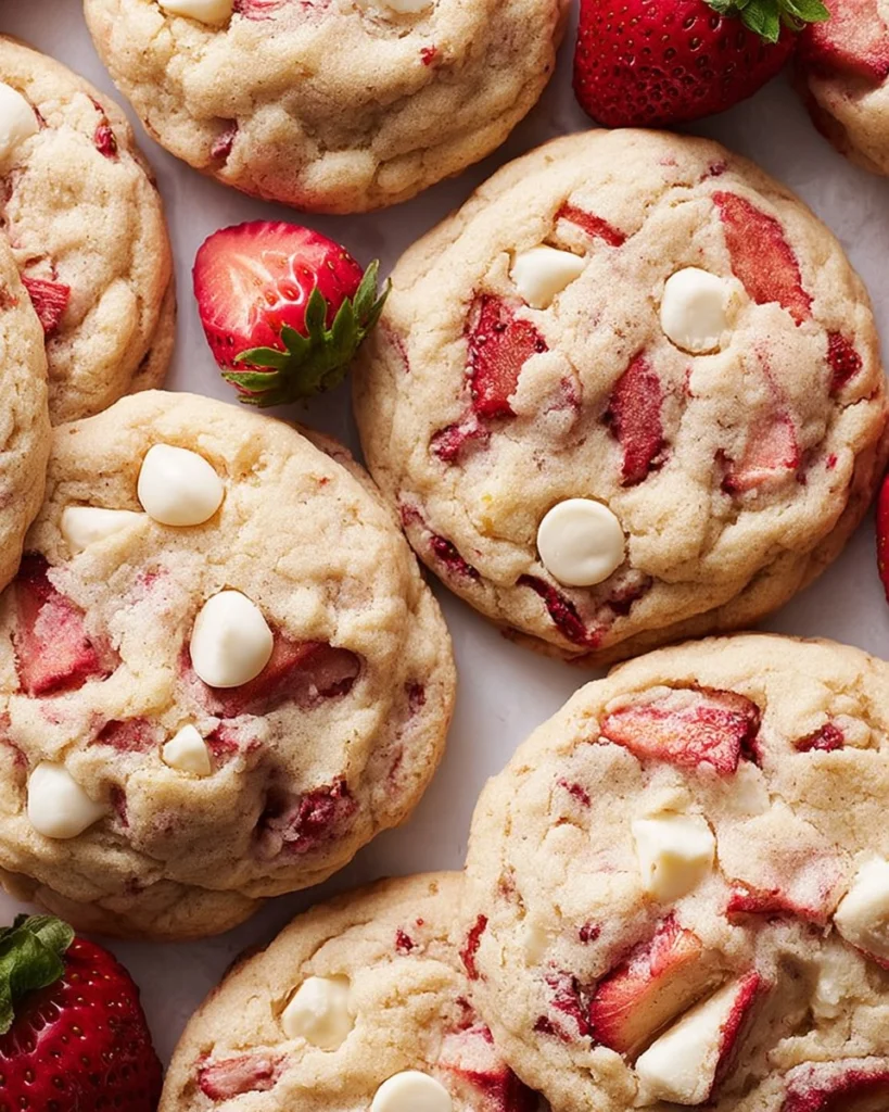 Strawberries-and-Cream-Cookies-The-Best-Strawberry-Flavor-Recipe