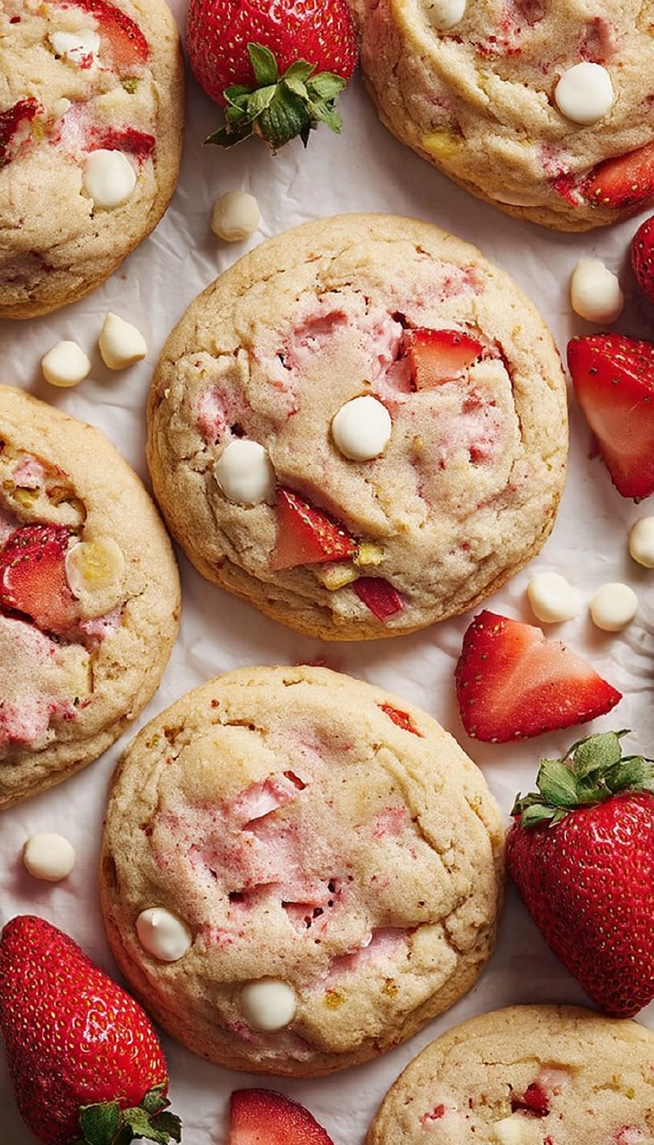 Strawberries and Cream Cookies (The Best Strawberry Flavor!) 105 Strawberries and Cream Cookies (The Best Strawberry Flavor!)