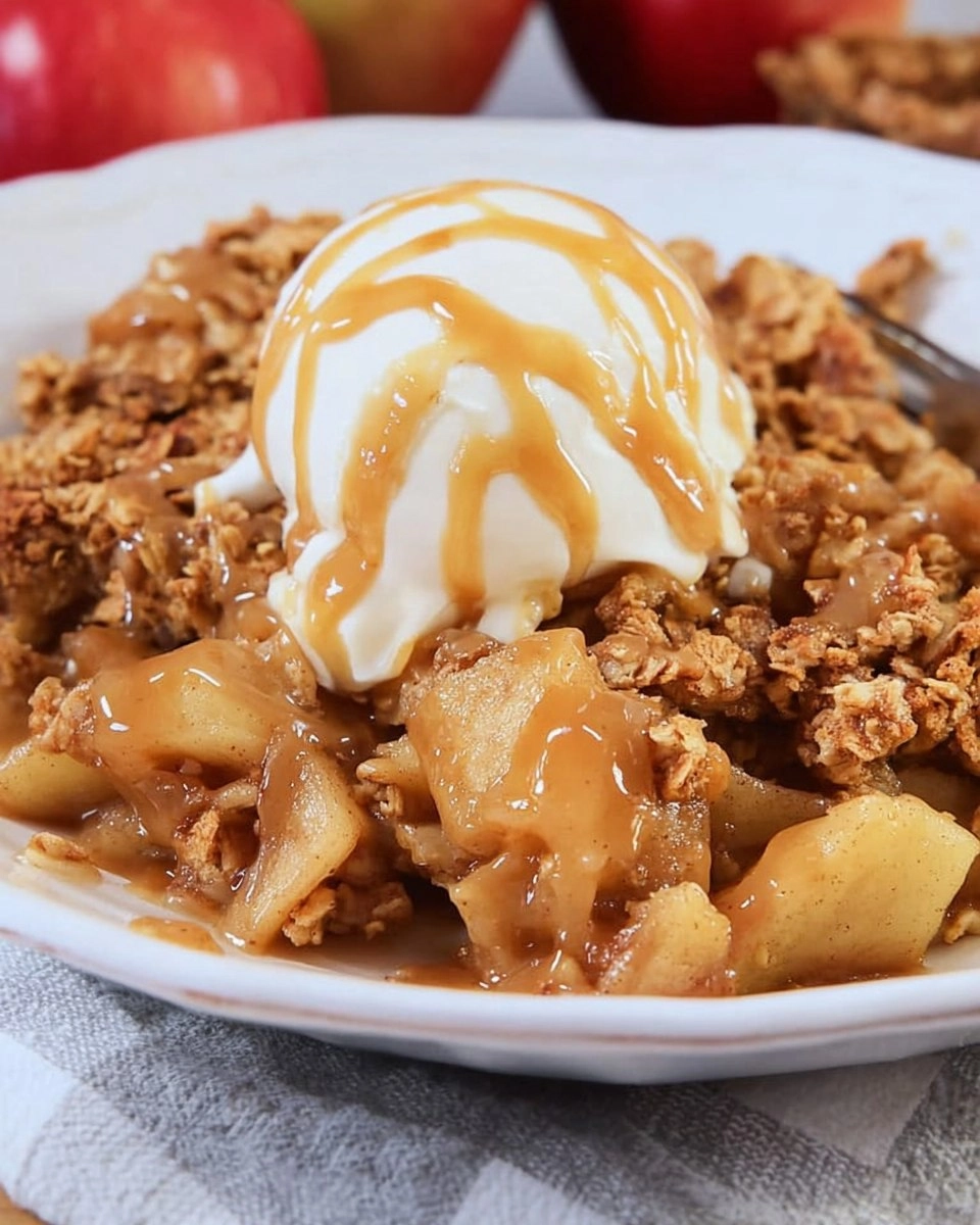 Caramel Apple Crisp with Crunchy Oat Topping 99 Caramel Apple Crisp with Crunchy Oat Topping