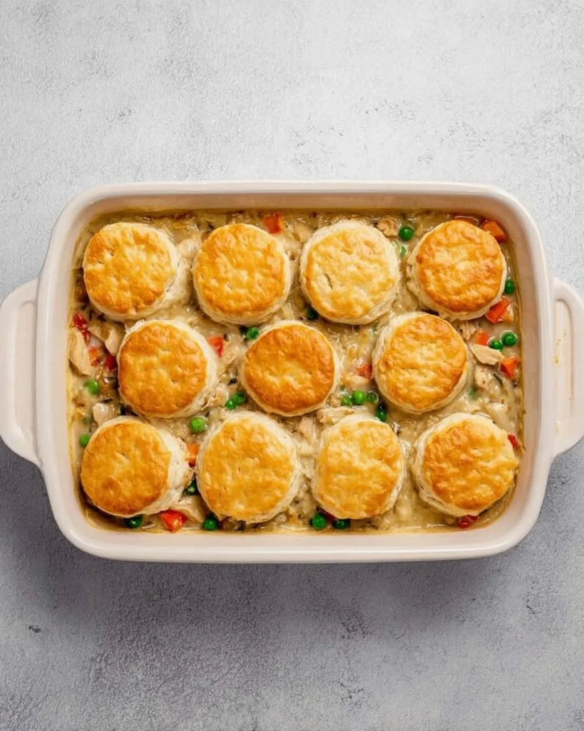 Chicken-Pot-Pie-Casserole-With-Biscuits-Recipe
