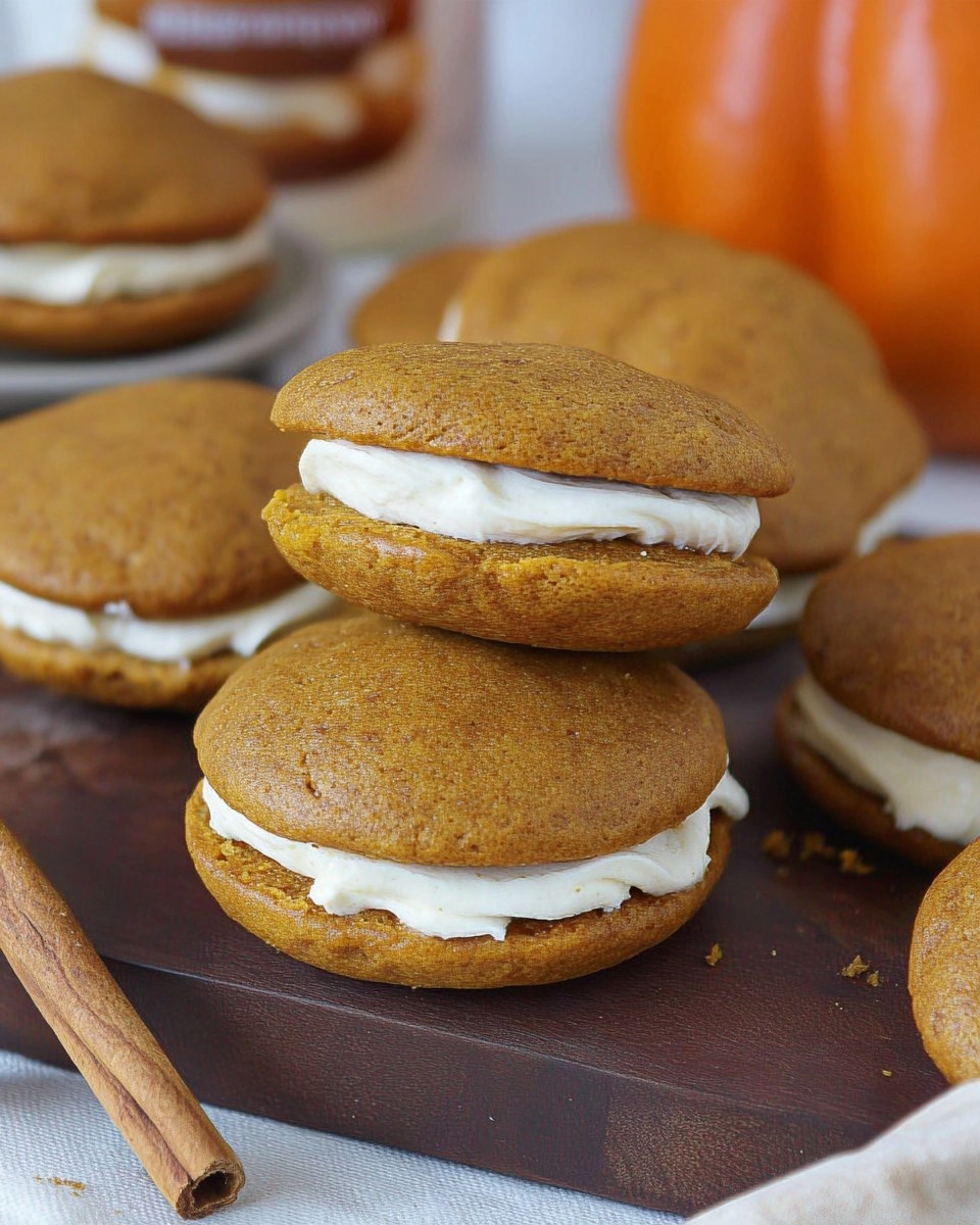 Pumpkin Whoopie Pies with Cream Cheese Filling