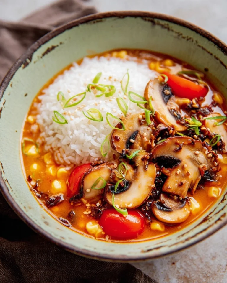 Tomato-Miso-Soup-with-Garlic-Sesame-Mushrooms-Recipe